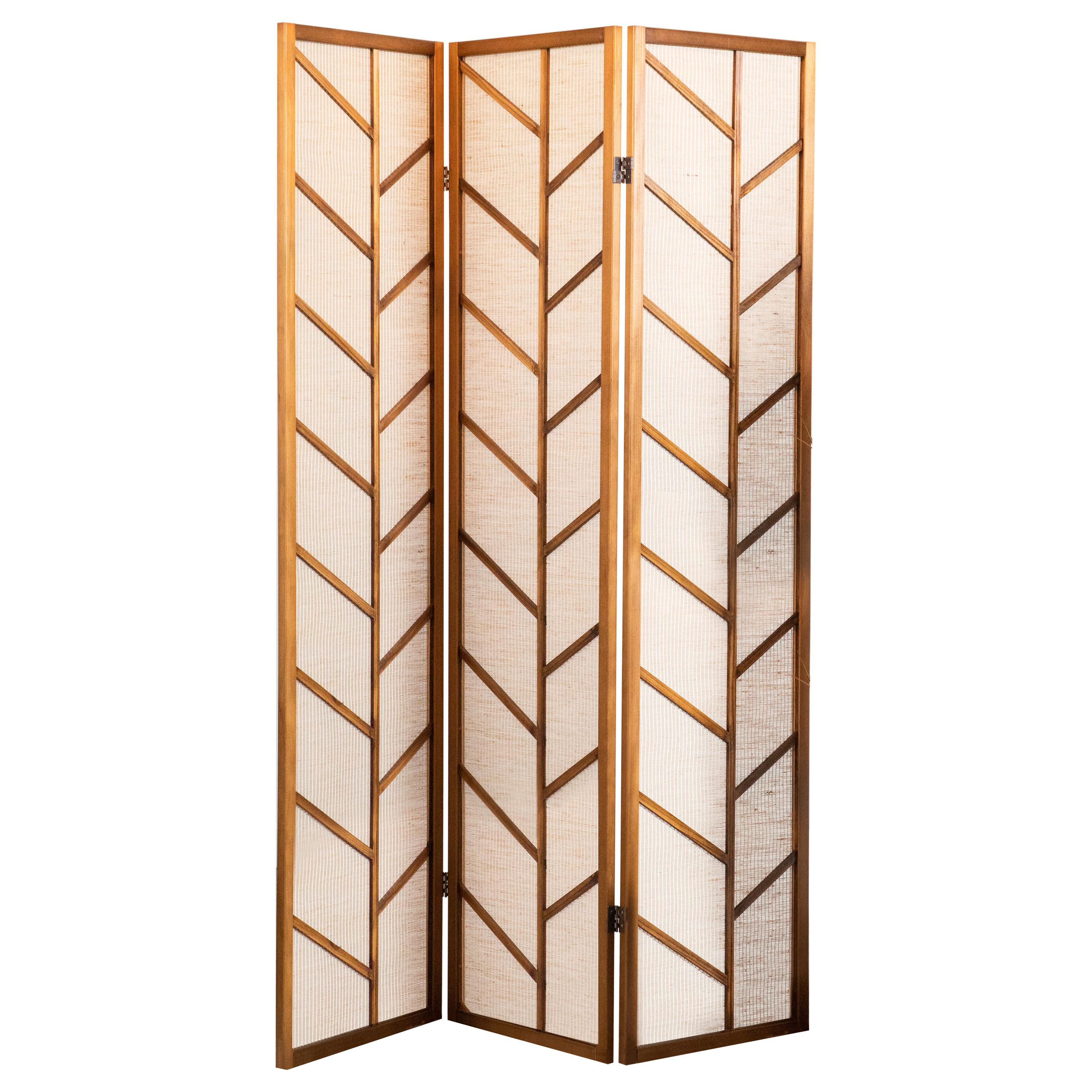 Coaster Furniture Mila 962923 3-Panel Room Divider Folding Shoji Screen - Walnut IMAGE 1